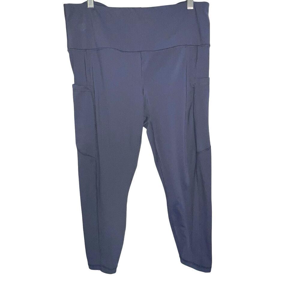 90° by reflex Women's size‎ XXL Navy performance compression leggings w/pockets